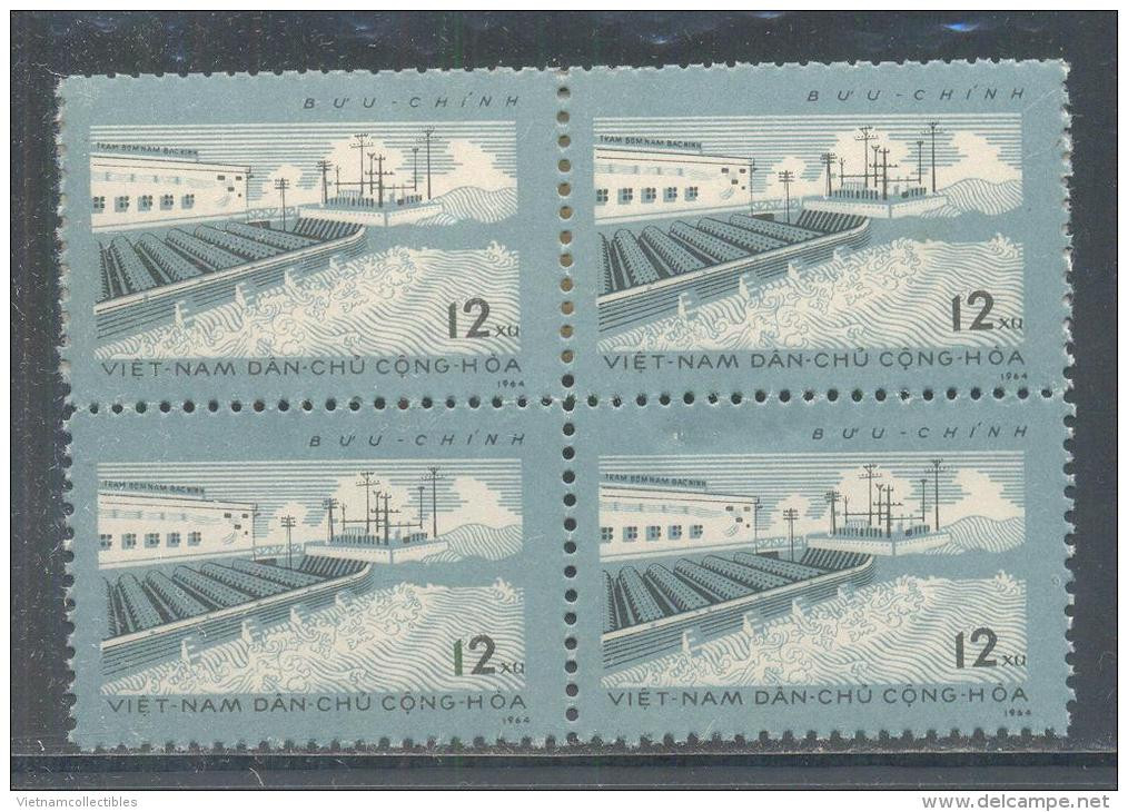 Block 4 Of North Vietnam Viet Nam MNH Perf Stamps 1964 : Irrigation For Agriculture (Ms149) - Vietnam