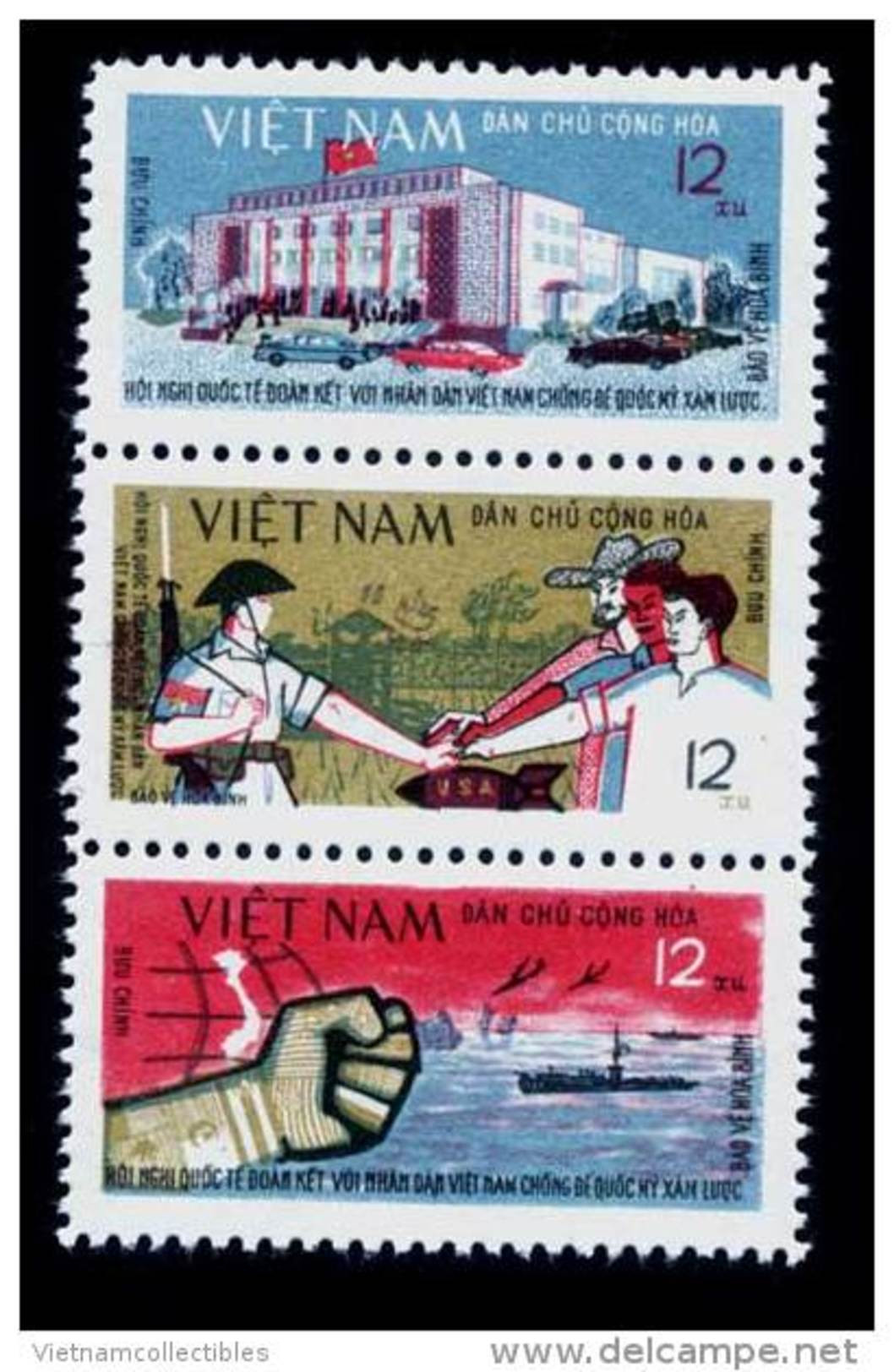 North Vietnam MNH Perf Stamps In Se-tenant 1964 : World Solidarity With Viet Nam Conference (Ms153) - Vietnam