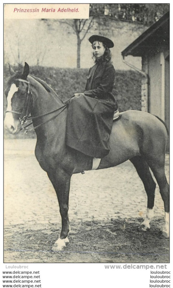 LUXEMBOURG PRINZESSIN MARIA ADELHEID - Famille Grand-Ducale