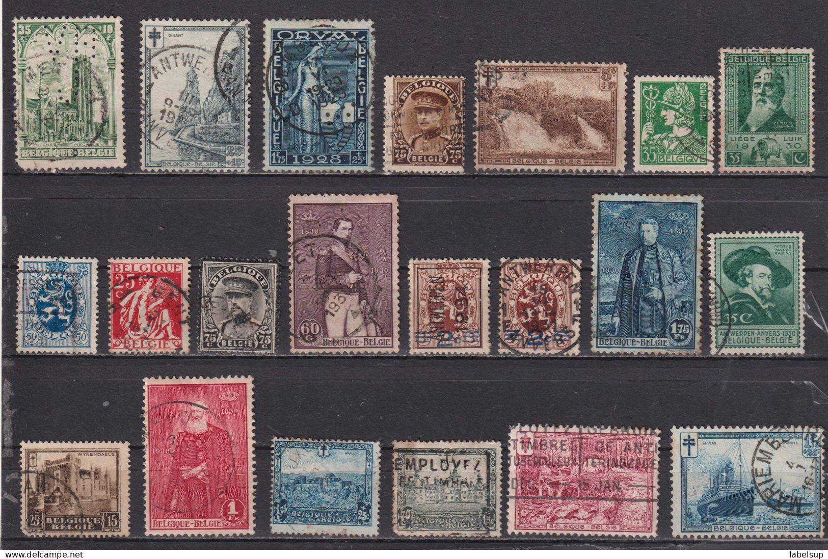 Lot De Timbres Oblitérés De Belgique Des Années 30 - Oblitérés