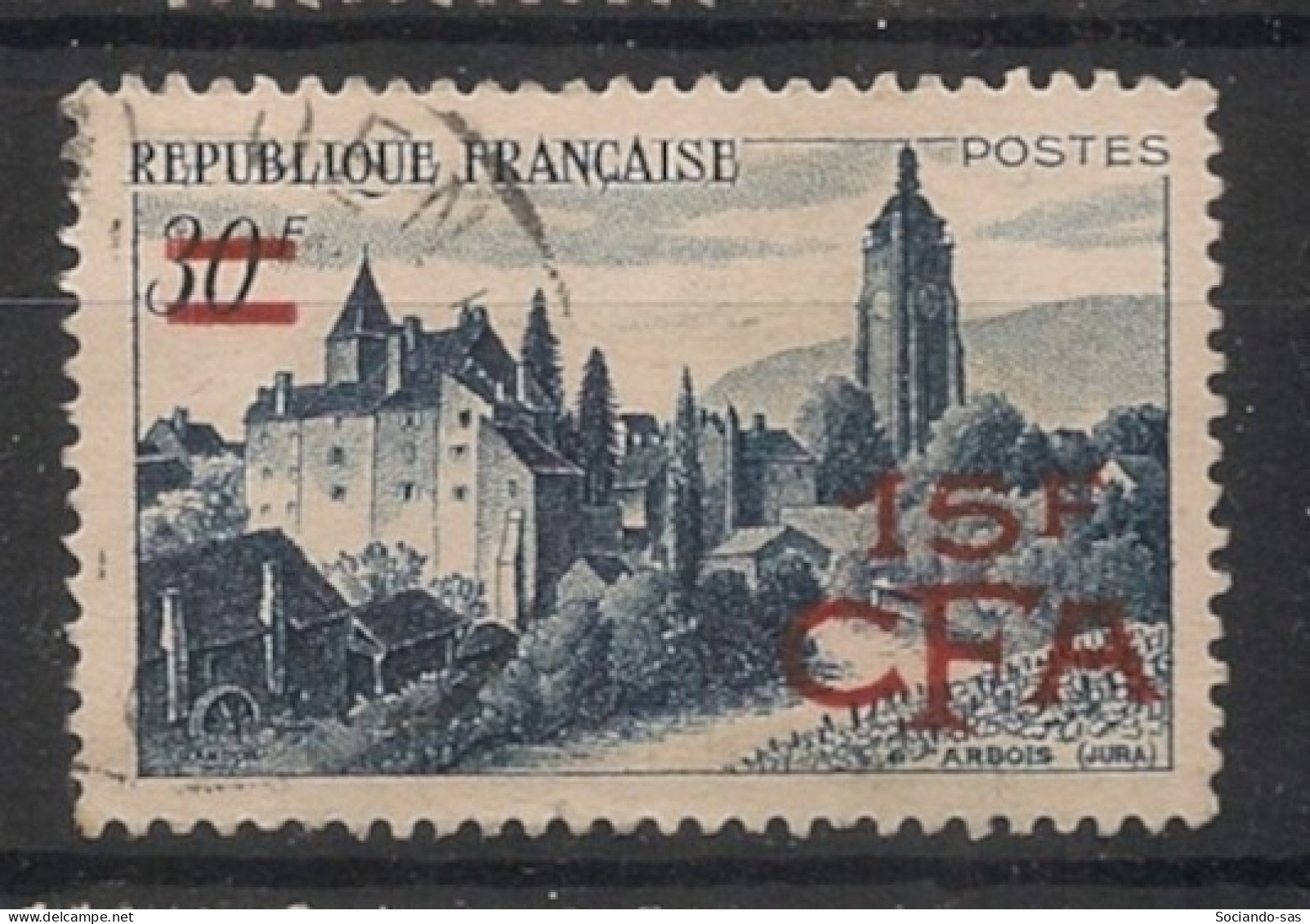 REUNION - 1949-52 - N°YT. 306 - Arbois 15f Sur 30f - Oblitéré / Used - Used Stamps
