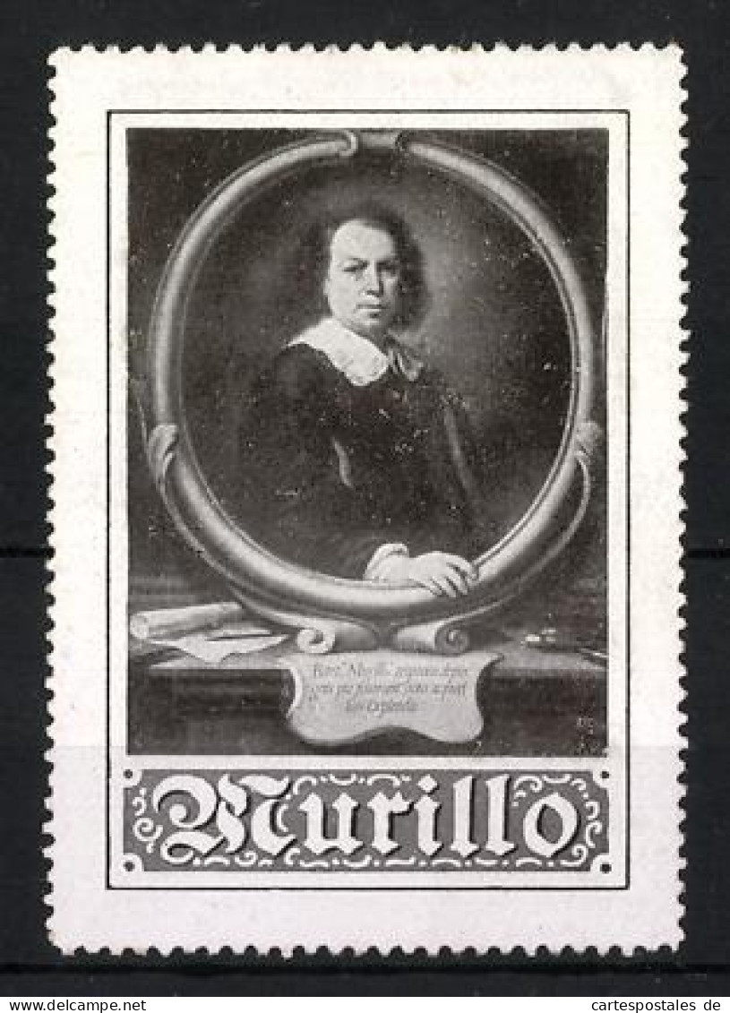 Reklamemarke Bartolomé Esteban Murillo, Portrait Des Spanischen Barockmalers  - Erinnofilia