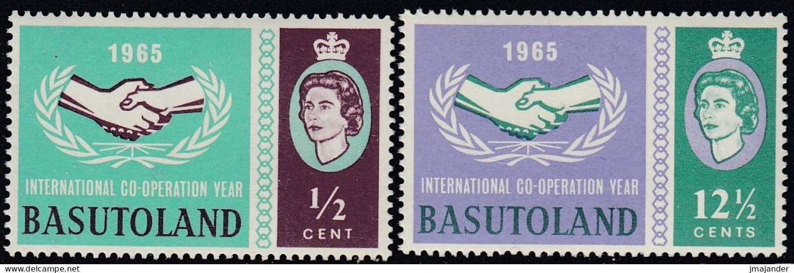 Basutoland 1965 - International Co-operation Year - Mi 97-98 ** MNH - 1965-1966 Self Government