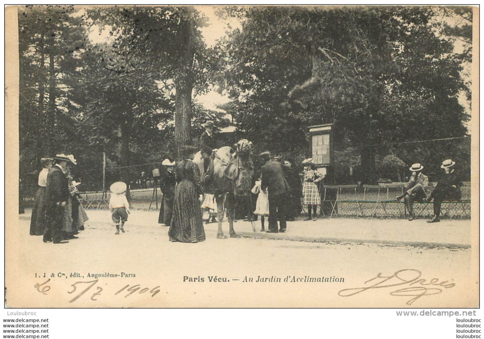 PARIS VECU  AU JARDIN D'ACCLIMATATION   EDITION L.J. - Konvolute, Lots, Sammlungen