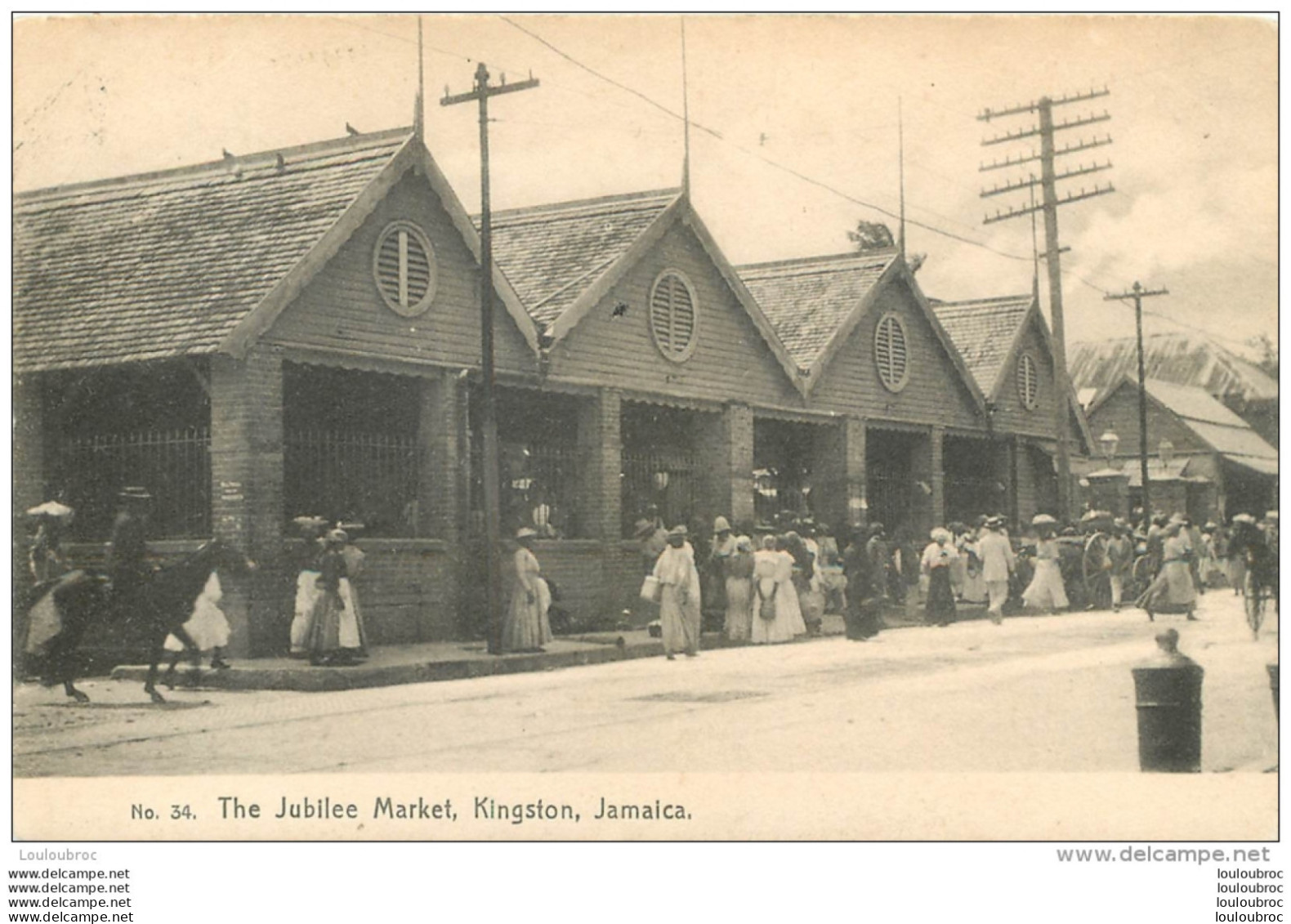 JAMAICA  JAMAIQUE THE JUBLILEE MARKET KINGSTON  1913 - Jamaïque