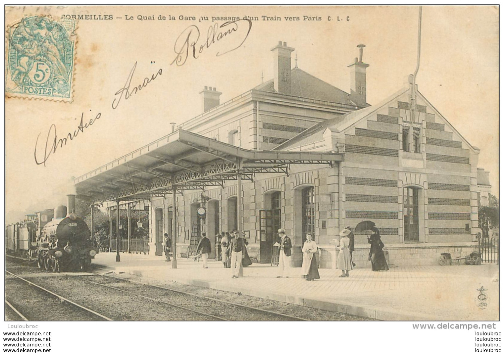 CORMEILLES LE QUAI DE LA GARE AVEC LE TRAIN - Cormeilles En Parisis