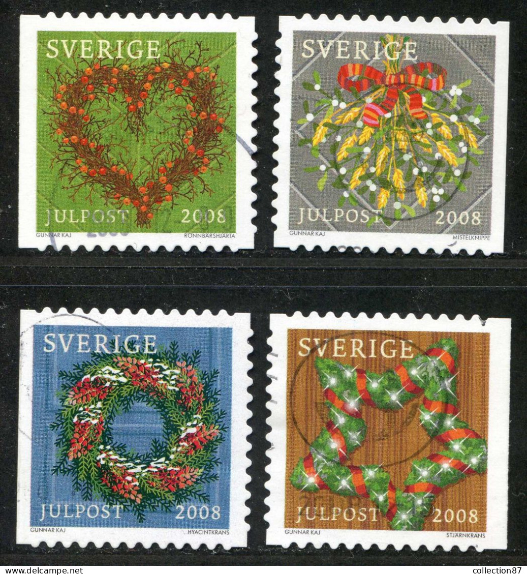 Réf 77 < SUEDE Année 2008 < Yvert N° 2649 à 2652  Ø Used < SWEDEN < Noel - Used Stamps