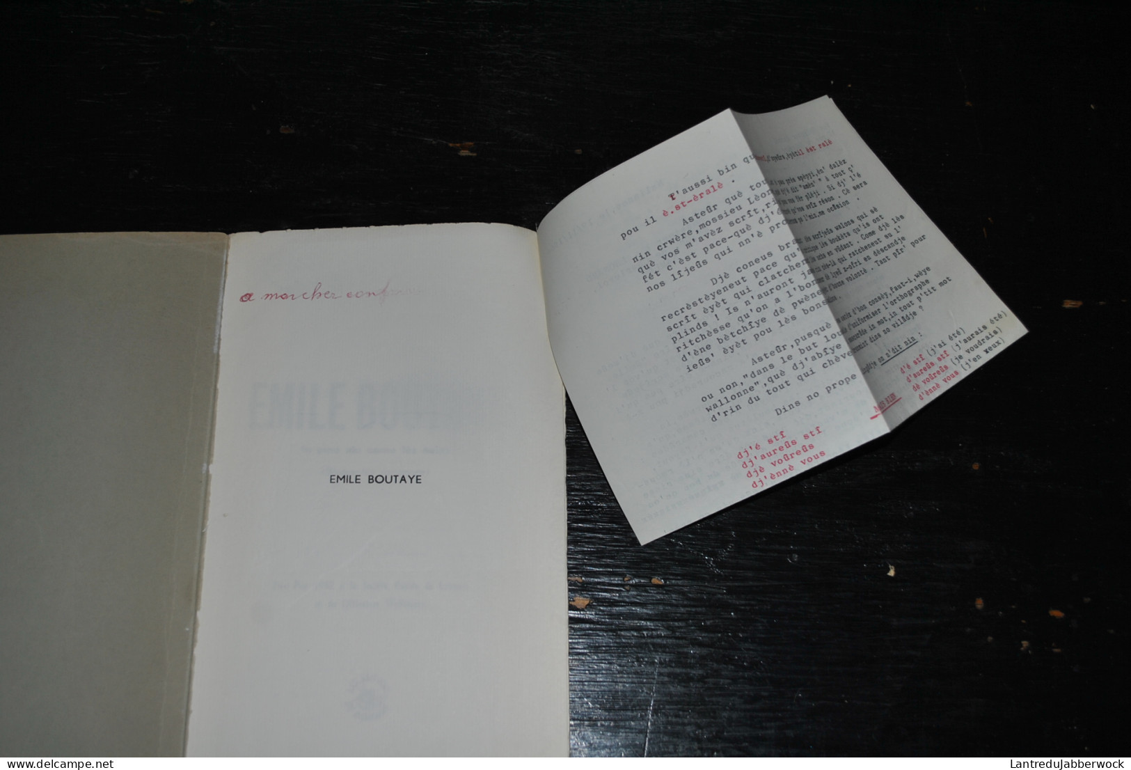 Marcel Van Spluter Emile Boutaye In Ome Nin Come Lès Autes Biographie Romancée 1964 Tirage Numéroté + Lettre Wallon - Auteurs Belges