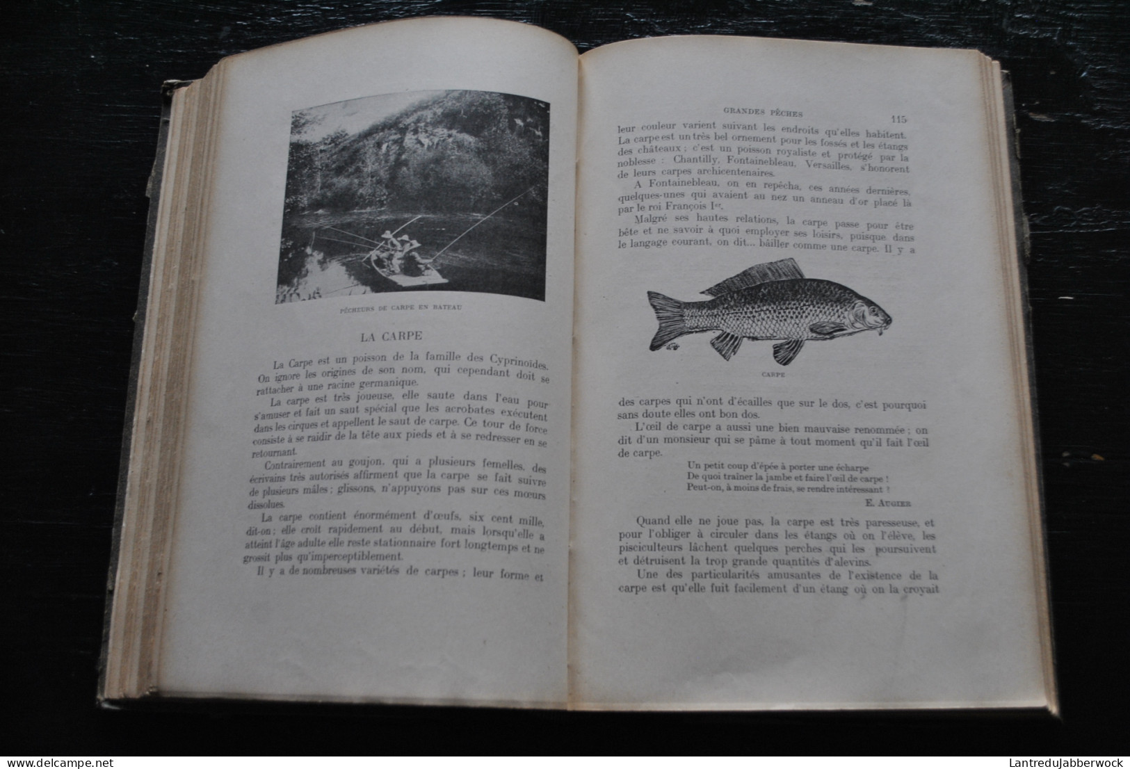 JHO-PALE LA PECHE EN RIVIERES CANAUX ET ETANGS 1905 pêches bizarres cuisine de NOURY THOMEN illustrations RARE Régionale