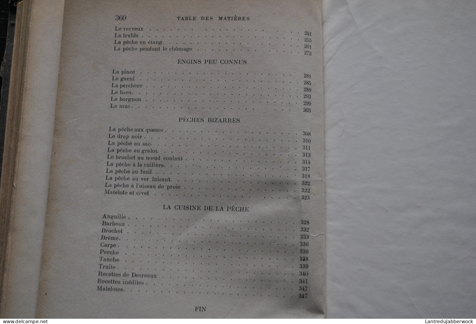 JHO-PALE LA PECHE EN RIVIERES CANAUX ET ETANGS 1905 pêches bizarres cuisine de NOURY THOMEN illustrations RARE Régionale