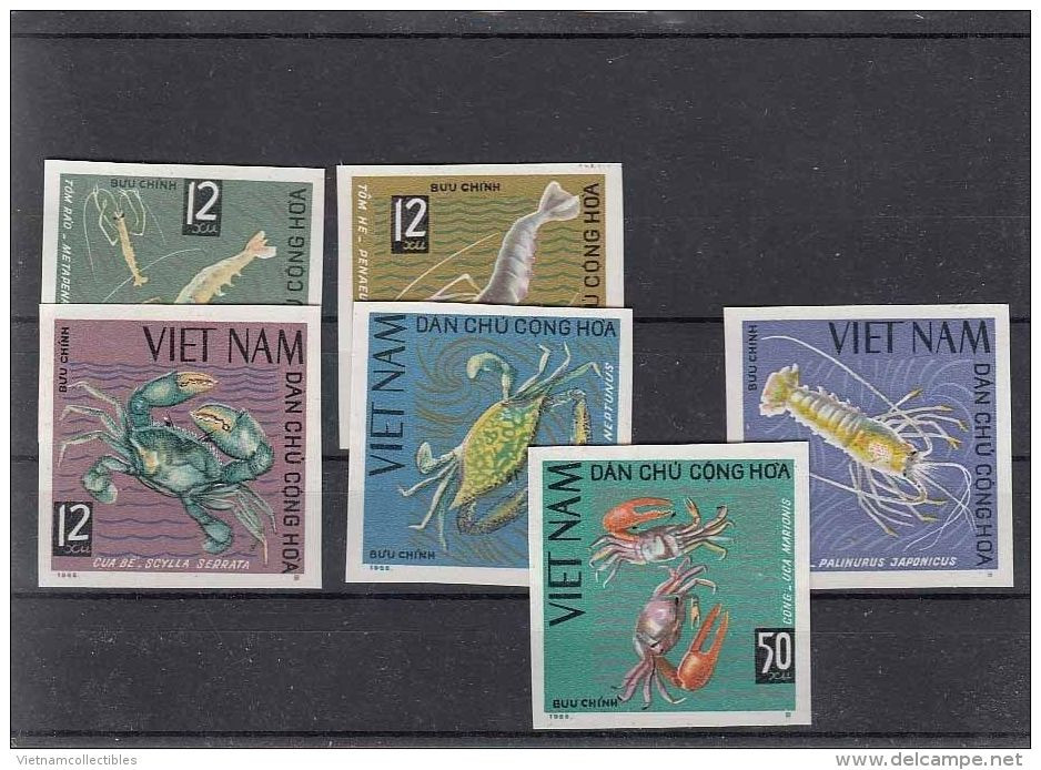 North Vietnam Viet Nam MNH Imperf Stamps 1965 : Crab / Shrimp / Lobster / Crayfish (Ms170) - Vietnam