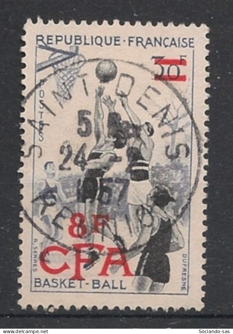 REUNION - 1955-56 - N°YT. 326 - Basket-ball 8f Sur 30f - Oblitéré / Used - Usati