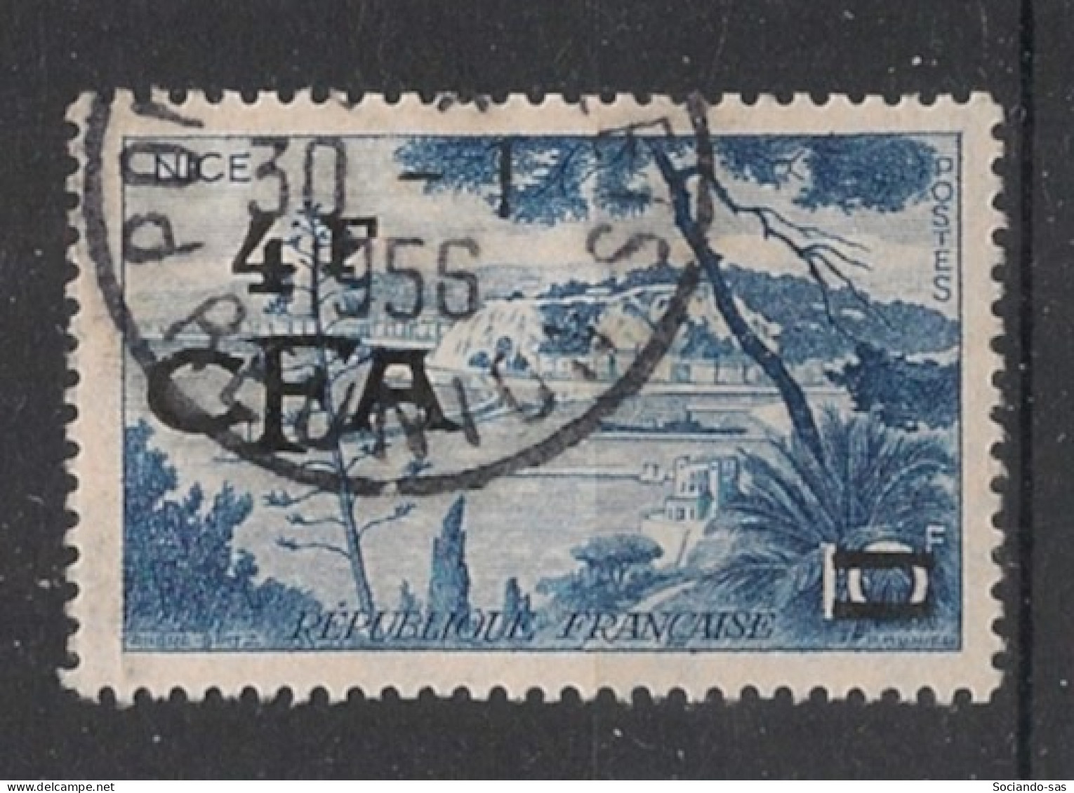 REUNION - 1955-56 - N°YT. 323 - Nice 4f Sur 10f - Oblitéré / Used - Oblitérés