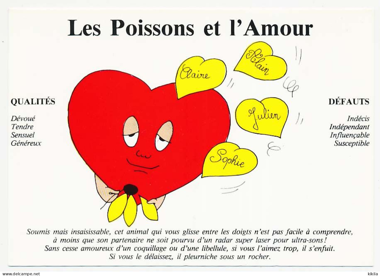 CPSM / CPM 10.5 X 15 Signe Du Zodiaque Astrologie Horoscope Les POISSONS ET L'AMOUR - Astrología