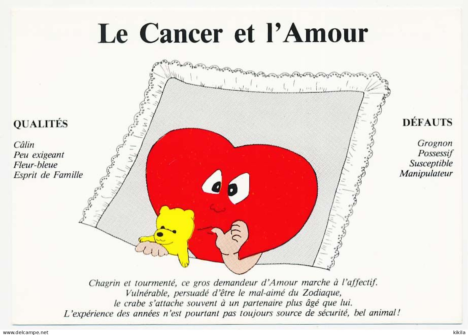CPSM / CPM 10.5 X 15 Signe Du Zodiaque Astrologie Horoscope Le CANCER ET L'AMOUR - Astrología