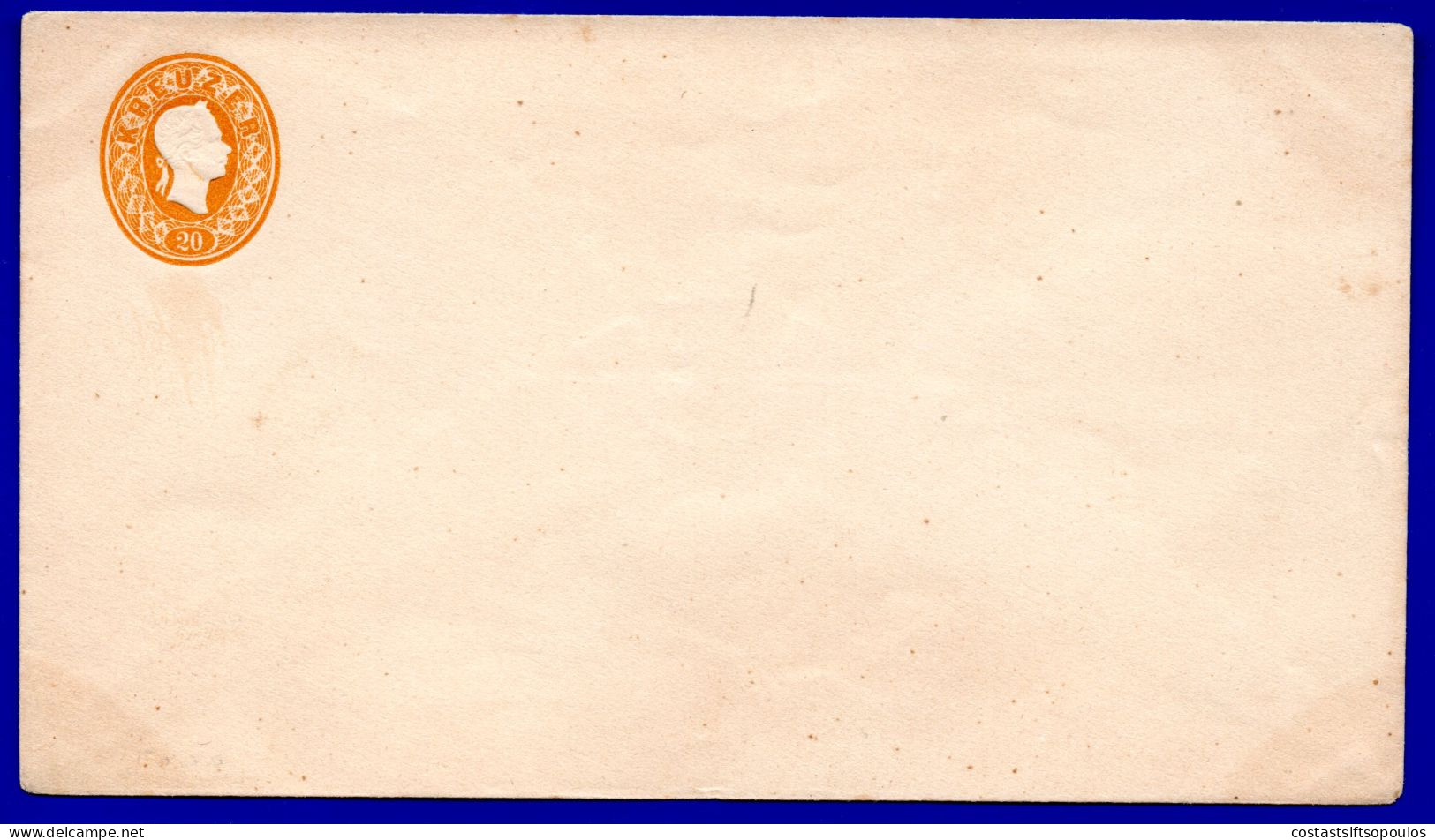 2881. AUSTRIA,1861 20 KR.STATIONERY. STAINS - Enveloppes