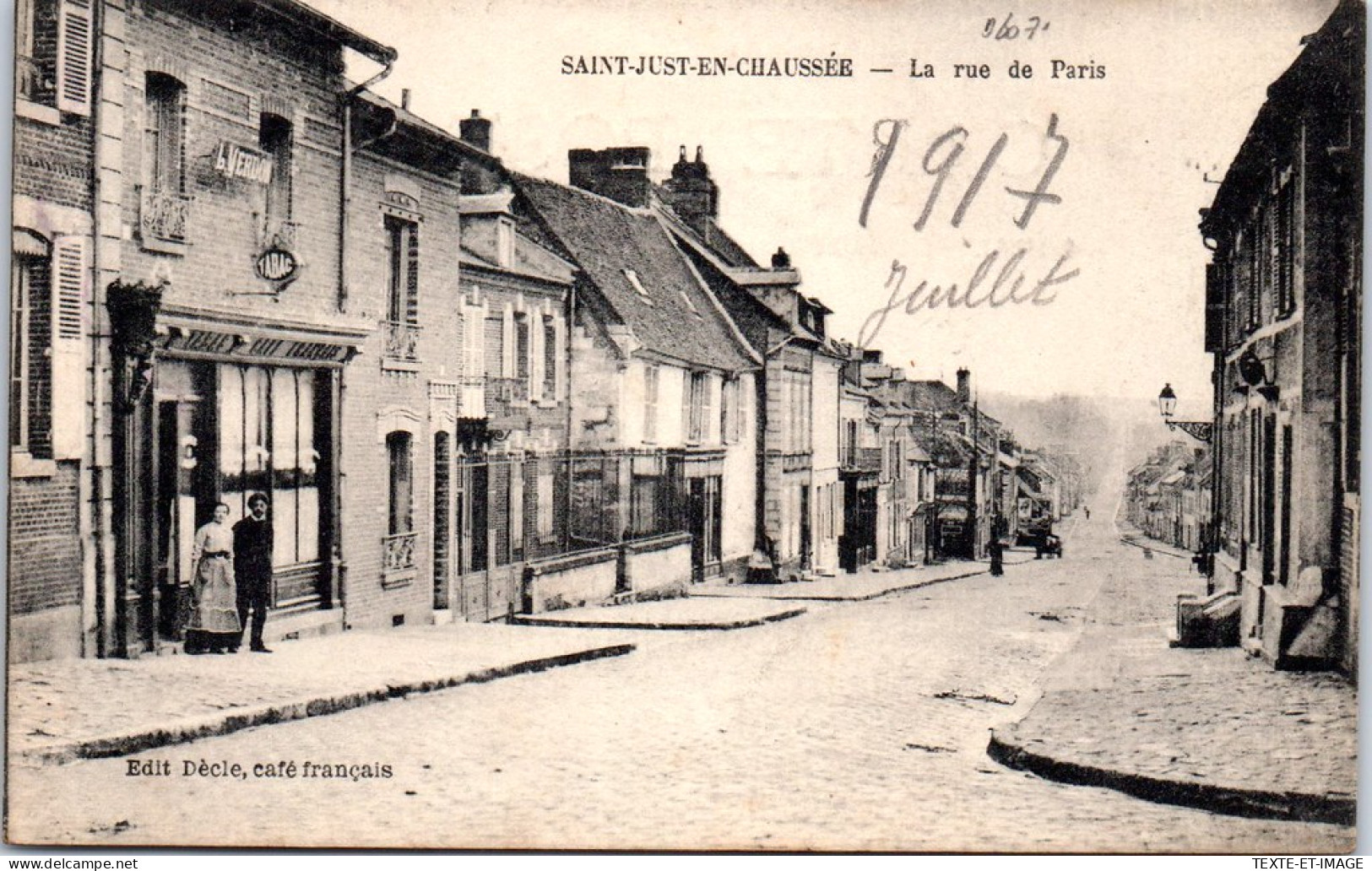 60 SAINT JUST EN CHAUSSEE - La Rue De Paris. - Saint Just En Chaussee
