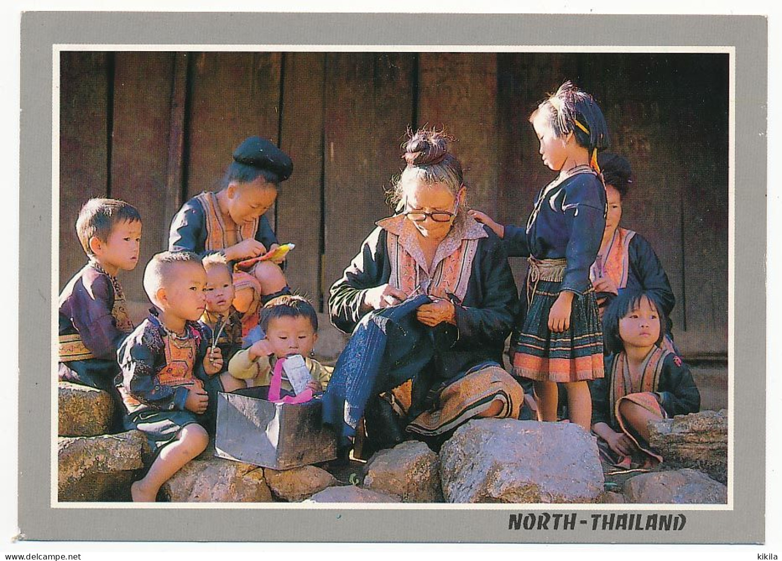 CPSM 10.5 X 15 Thaïlande (52) Meo, Thai Hilltribe, Grand Mom With Her Children, Northern* - Tailandia