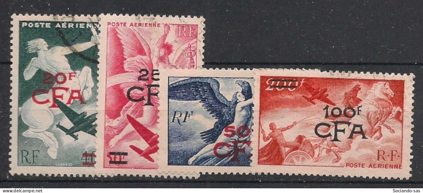 REUNION - 1949 - Poste Aérienne PA N°YT. 45 à 48 - Série Complète - Oblitéré / Used - Aéreo