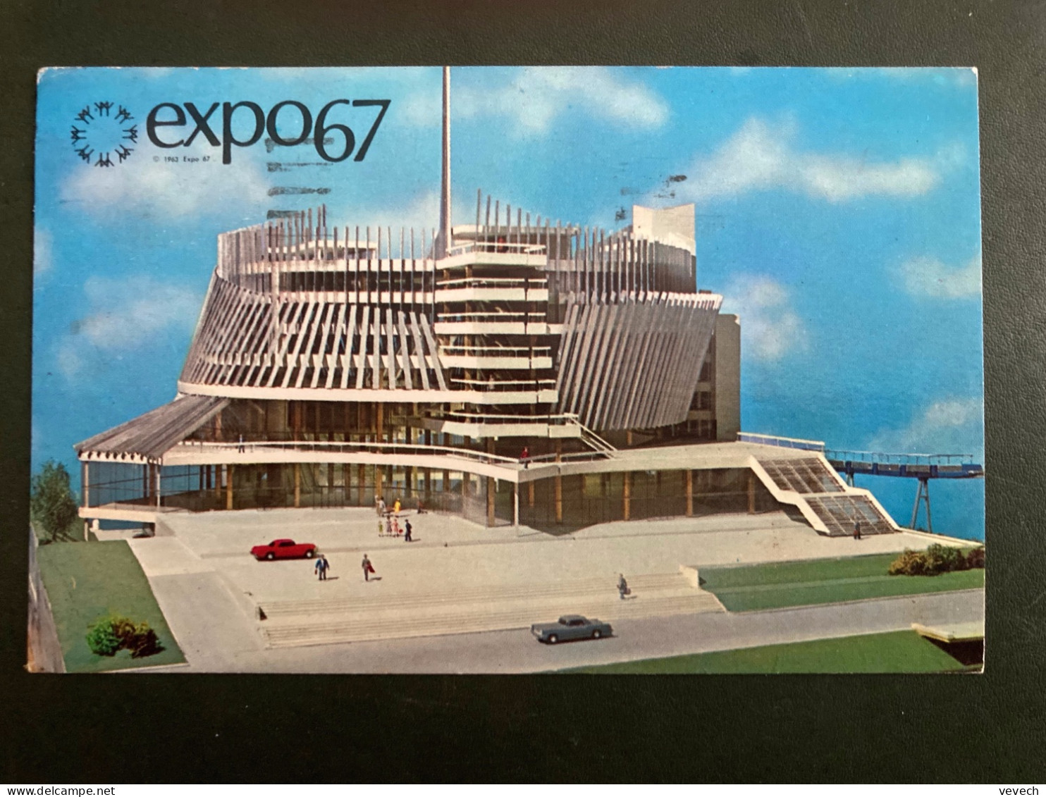 CP MONTREAL EXPO 1967 PAVILLON DE LA FRANCE Pour La FRANCE TP 15 OBL.MEC.5 VI 1967 MONTREAL VISIT VISITEZ  EXPO67 MONTRE - Cartas & Documentos