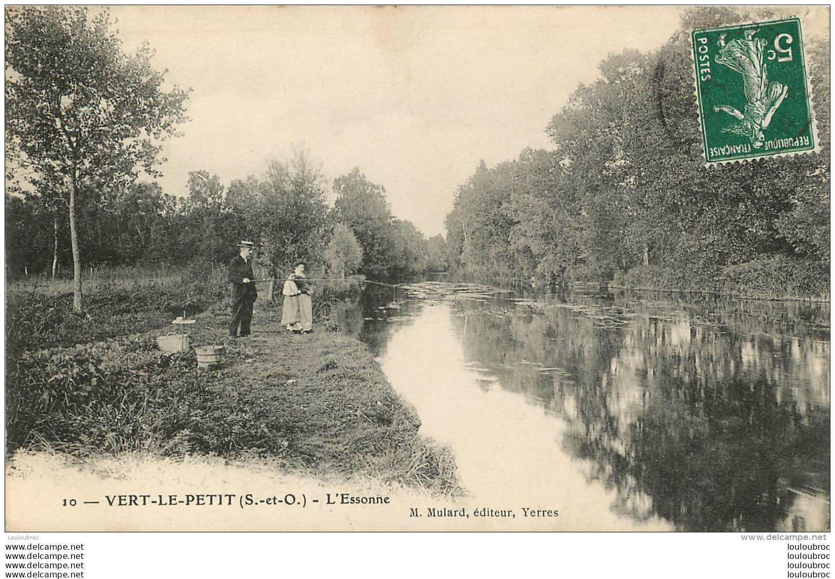 VERT LE PETIT L'ESSONNE PECHEUR A LA LIGNE EDITION MULARD - Vert-le-Petit