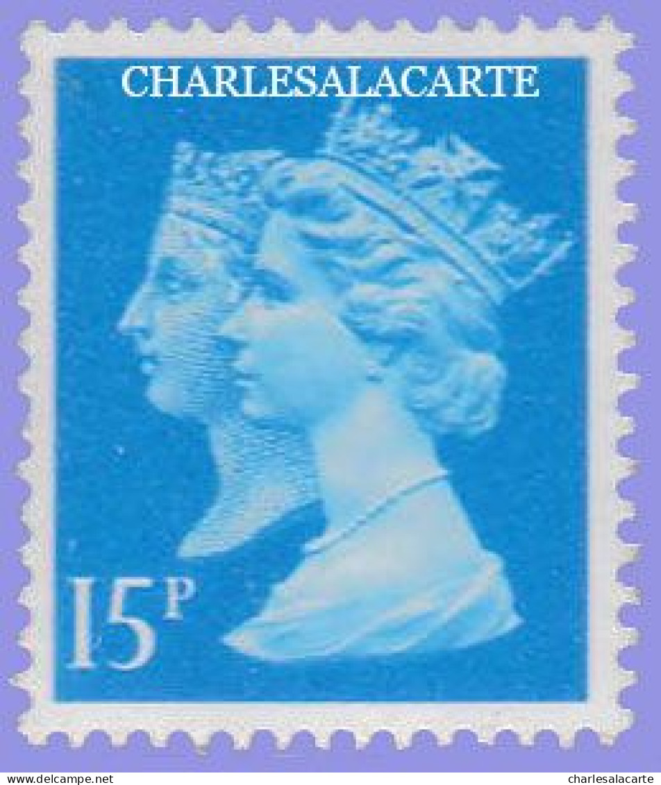 GREAT BRITAIN 1990 MACHIN 1d. BLACK ANNIVERSARY 15p. BLUE CB  HARRISON  S.G. 1467   U.M. / N.S.C. - Machin-Ausgaben