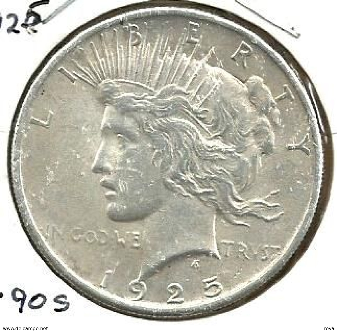 UNITED STATES USA $1 PEACE EAGLE BIRD FRONT WOMAN HEAD BACK 1925 AG SILVER KM111 VF READ DESCRIPTION CAREFULLY !!! - 1921-1935: Peace (Paix)