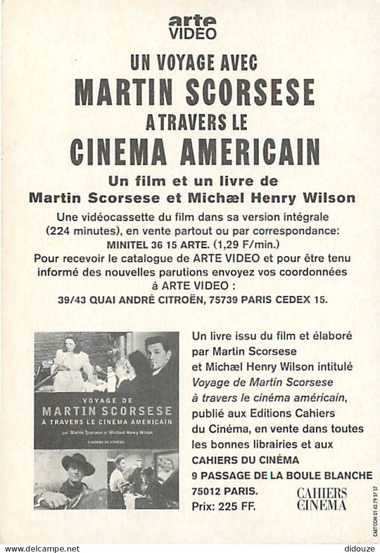 Cinema - Affiche De Film - Un Voyage Avec Martin Scorsese à Travers Le Cinéma Américain - Carte Neuve - CPM - Voir Scans - Affiches Sur Carte