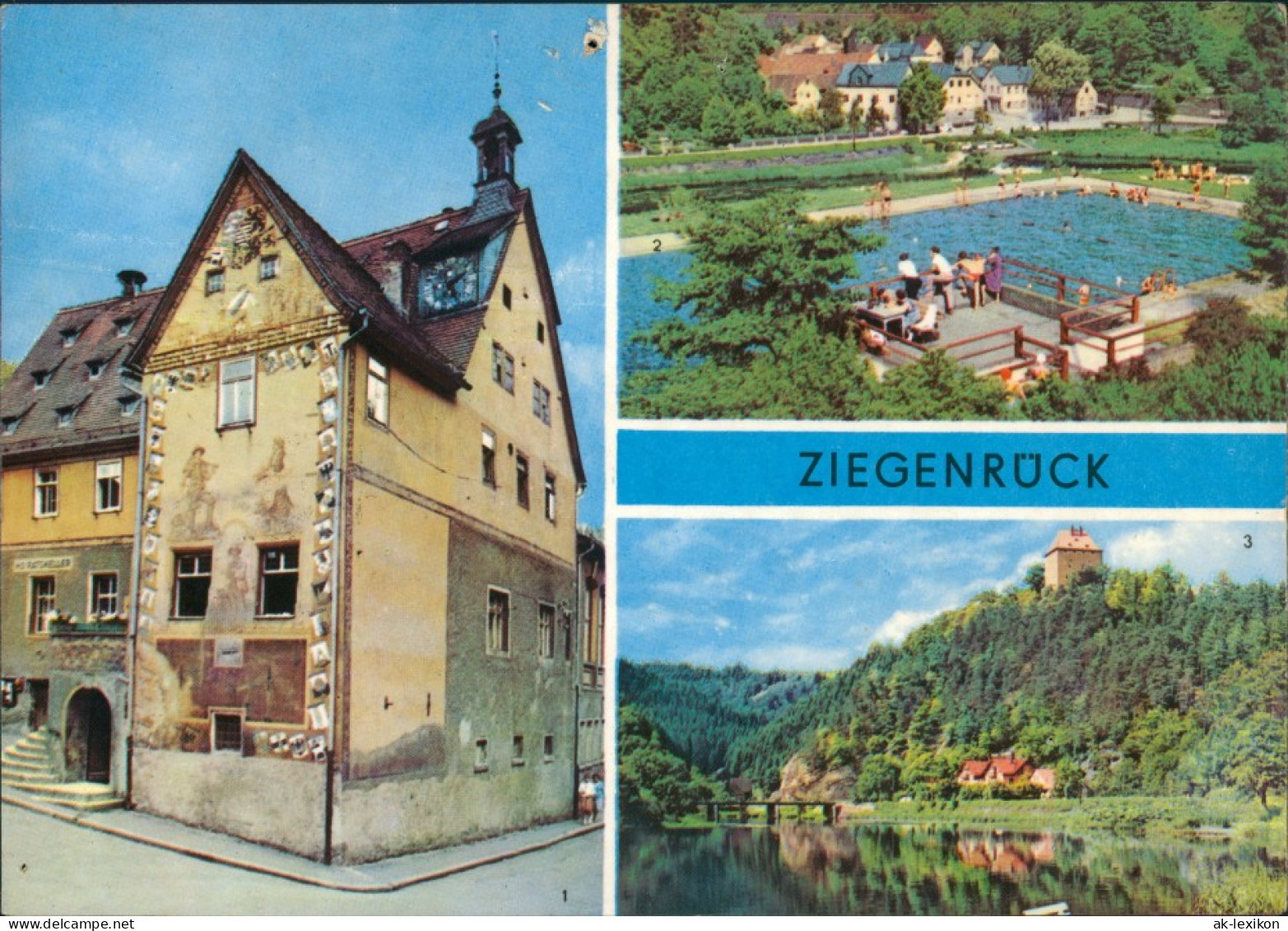 Ziegenrück/Saale Rathaus, Bad, Jugendherberge Theo Neubauer 1970 - Ziegenrück