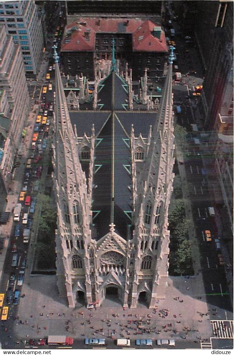 Etats Unis - New York City - Saint Patrick's Cathedral - Cathédrale - Aerial View - Vue Aérienne - Etat De New York - Ne - Églises