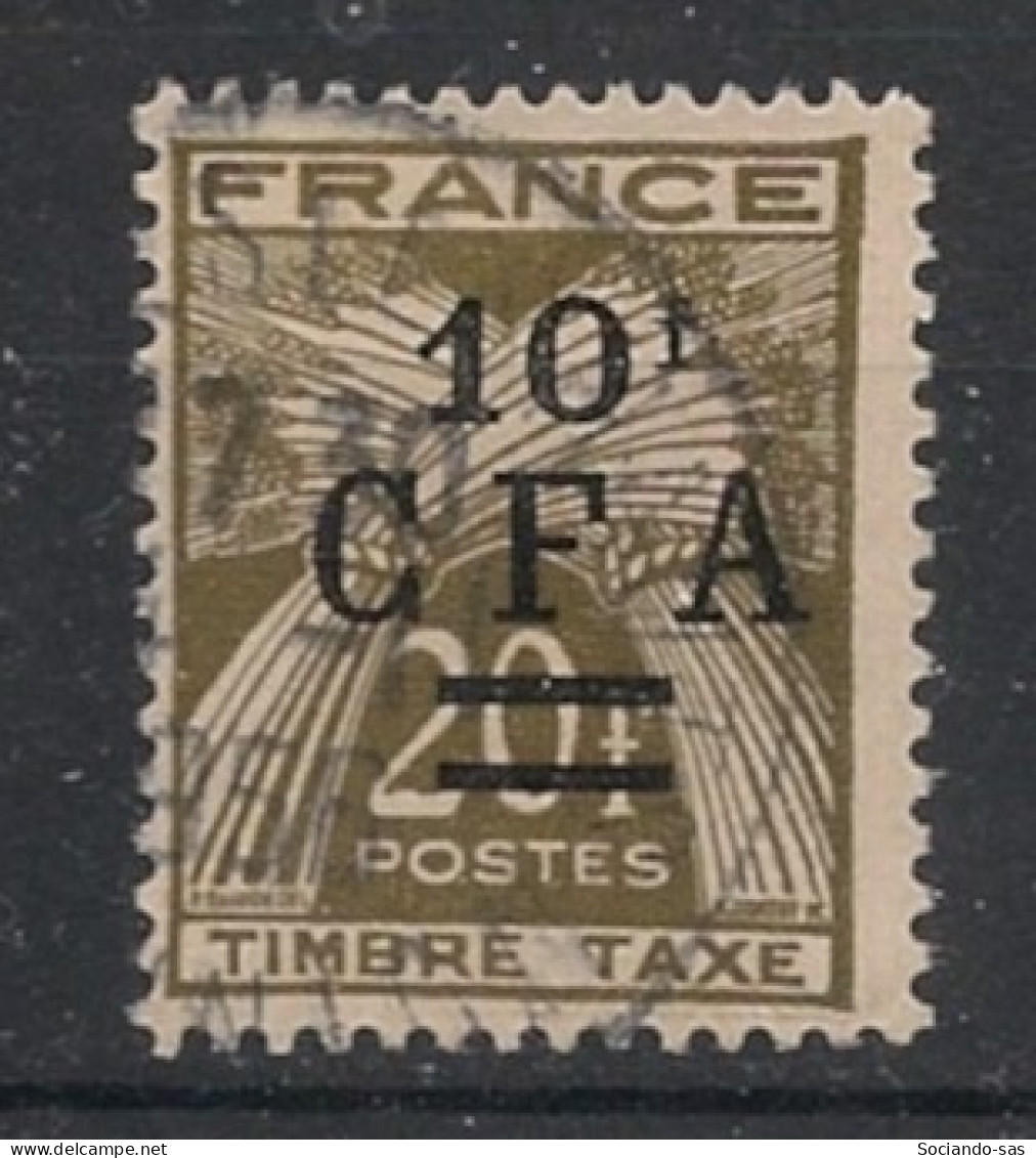 REUNION - 1949-50 - Taxe TT N°YT. 42 - Type Gerbe 10f Sur 20f - Oblitéré / Used - Timbres-taxe