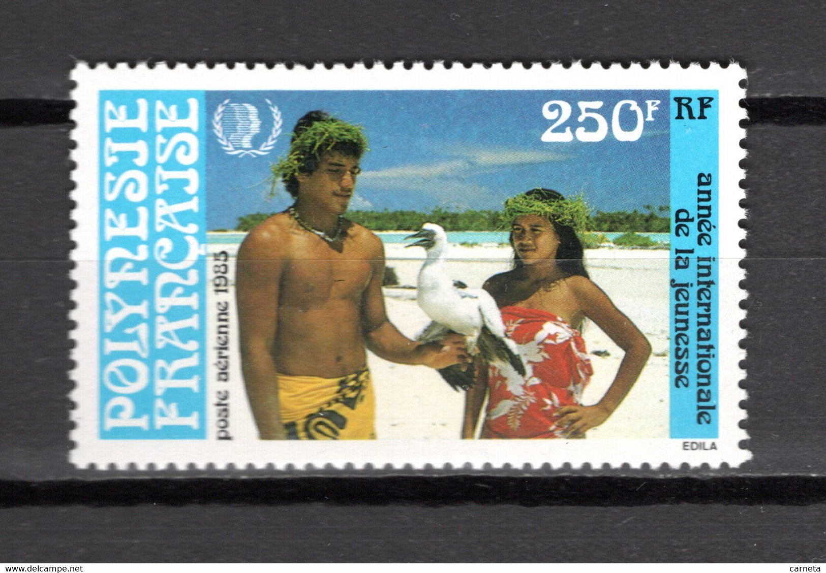 POLYNESIE  PA  N° 188   NEUF SANS CHARNIERE COTE 7.10€     JEUNESSE  OISEAUX ANIMAUX - Unused Stamps
