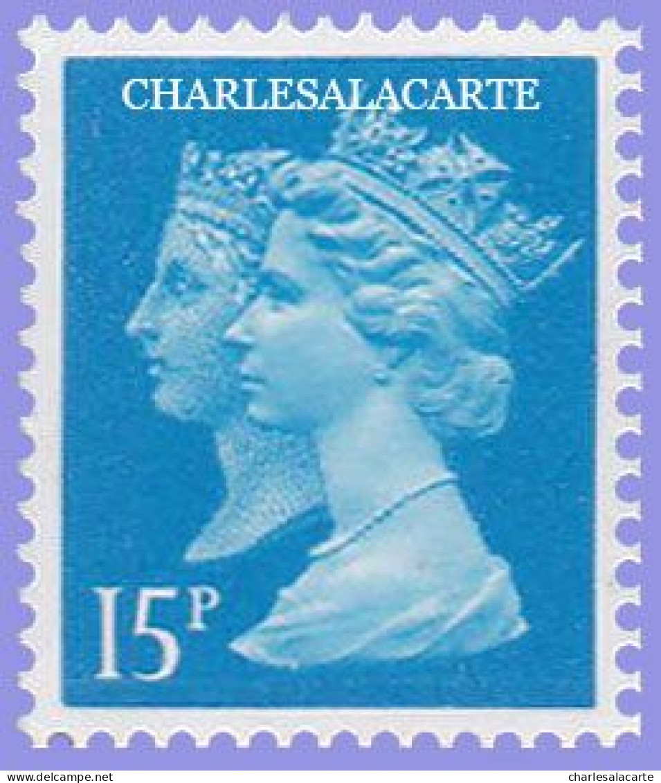 GREAT BRITAIN 1990 MACHIN 1d. BLACK ANNIV. 15p. BLUE  LEFT BAND  S.G. 1468   U.M. / N.S.C. - Machin-Ausgaben