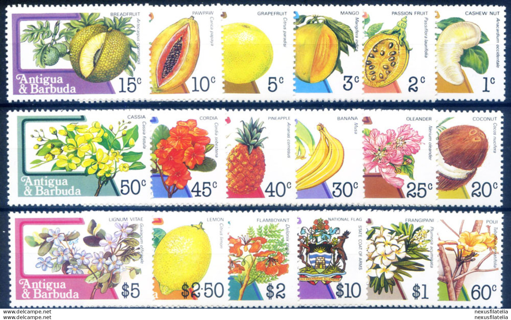 Definitiva. Fiori E Frutti 1985. - Antigua And Barbuda (1981-...)