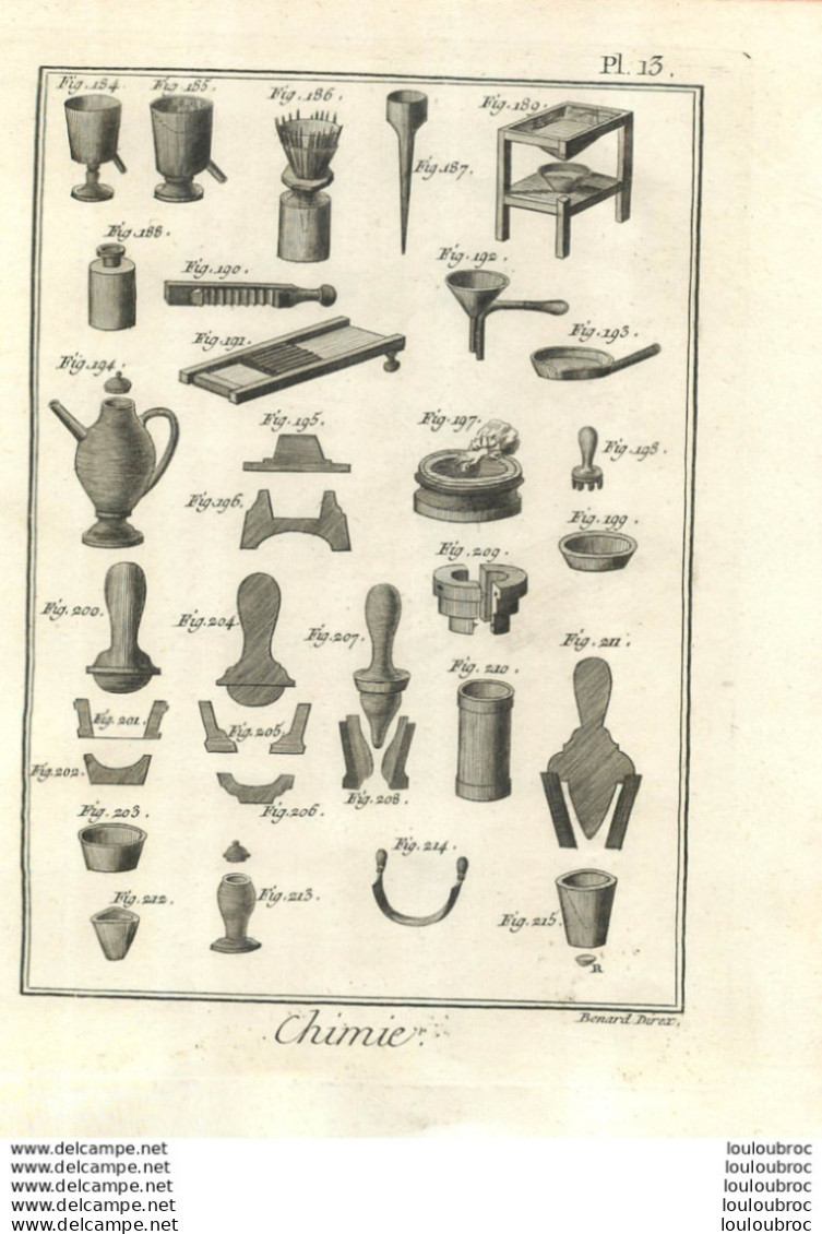 PLANCHE ORIGINALE  CHIMIE  BENARD DIREX  FORMAT 25 X 20 CM PLANCHE 13 R1 - Andere Plannen