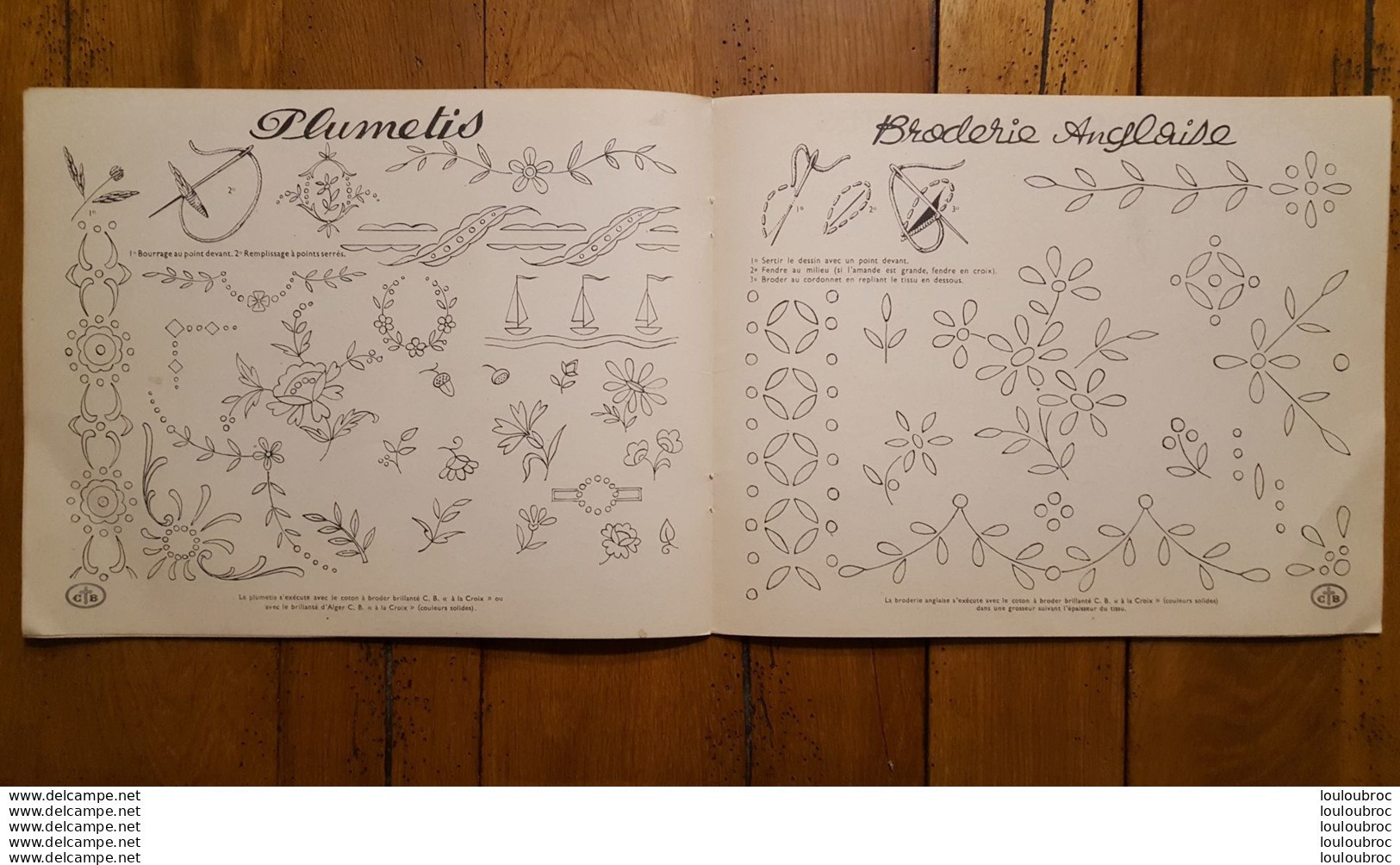 TOUS LES POINTS DE BRODERIE A LA MAIN COLLECTION FLORIA ALBUM N°1     18 PAGES