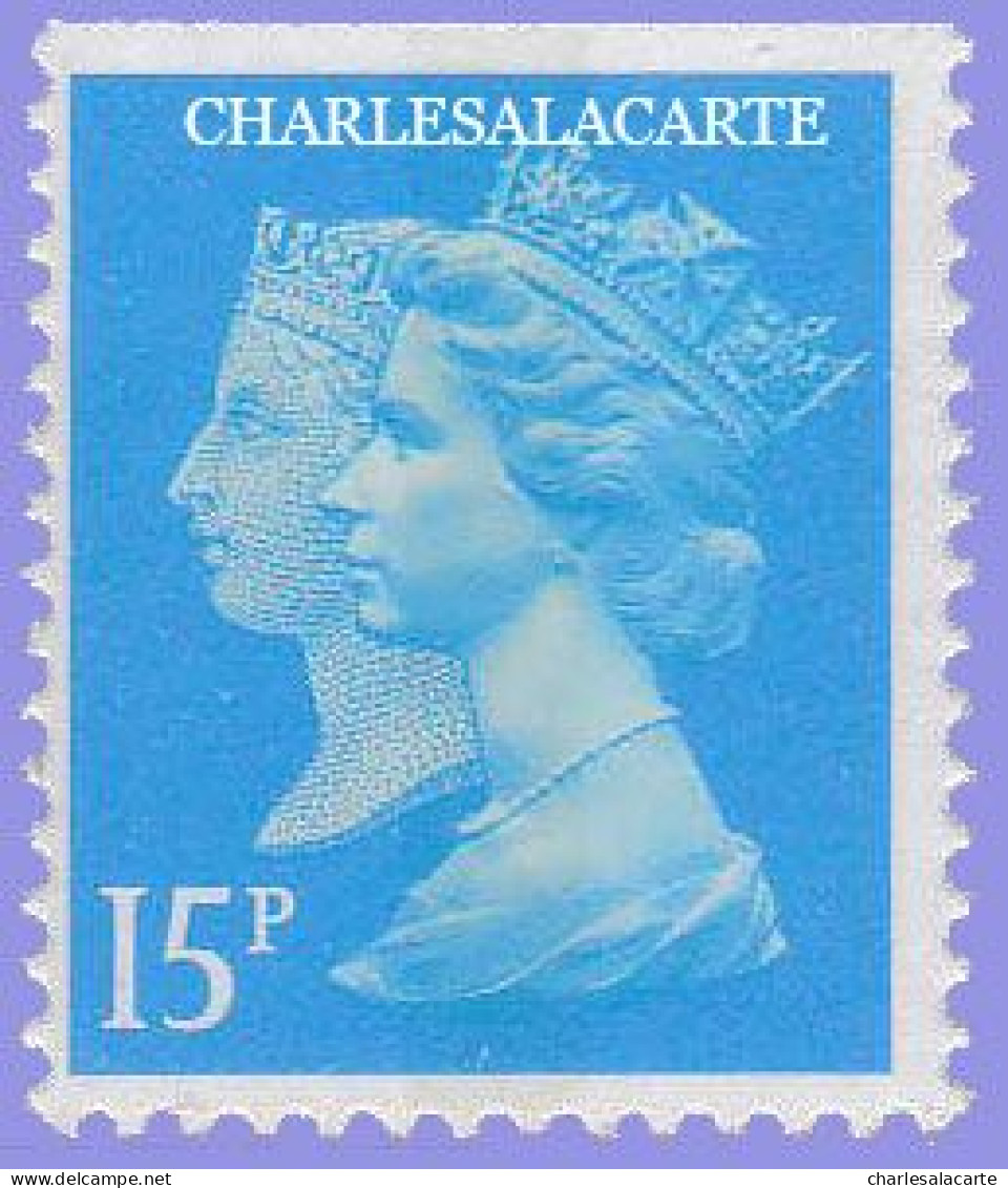 GREAT BRITAIN 1990 MACHIN 1d. BLACK ANNIV. 15p. BLUE  WALSALL LITHO  IMPERF. TOP  S.G. 1475  U.M. / N.S.C. - Machin-Ausgaben