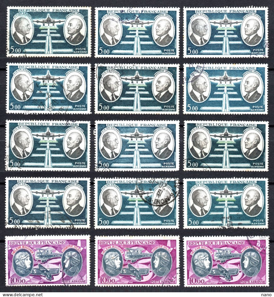 Poste Aérienne - Années 1972, 1973 - Y&T N°46 Et 47 - 15 Timbres - Oblitérés - 1960-.... Used