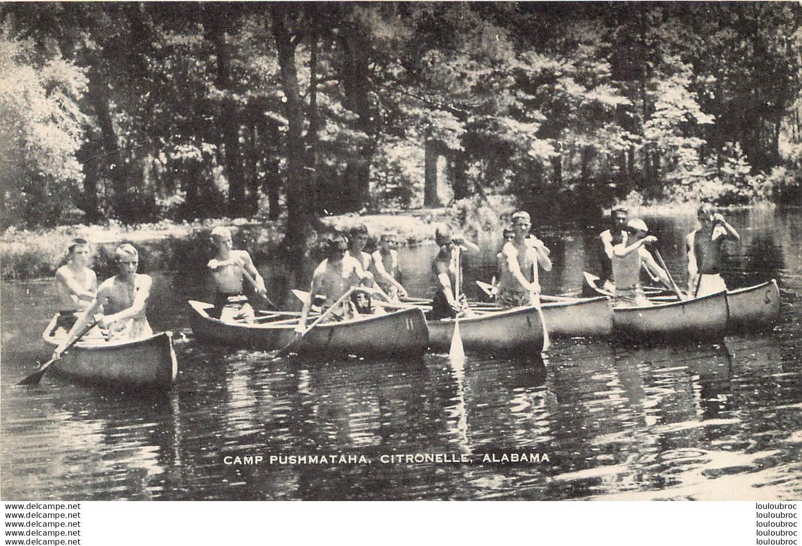 ALABAMA CAMP PUSHMATAHA CITRONELLE CANOE 1954 - Altri & Non Classificati