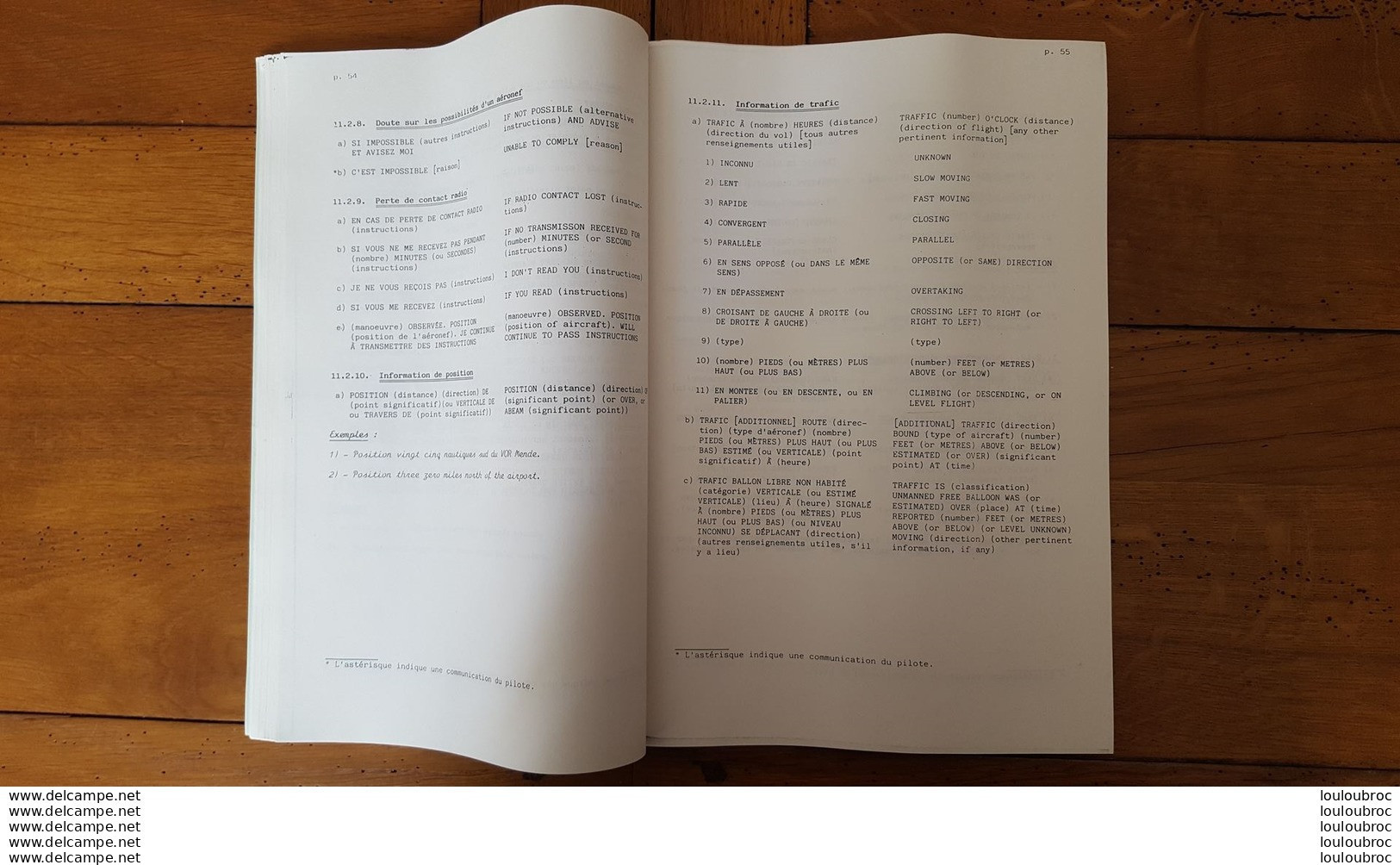 PROCEDURES DE RADIOTELEPHONIE CIRCULATION AERIENNE  1984   SIA  117 PAGES  LIVRET 30 X 21 CM - AeroAirplanes