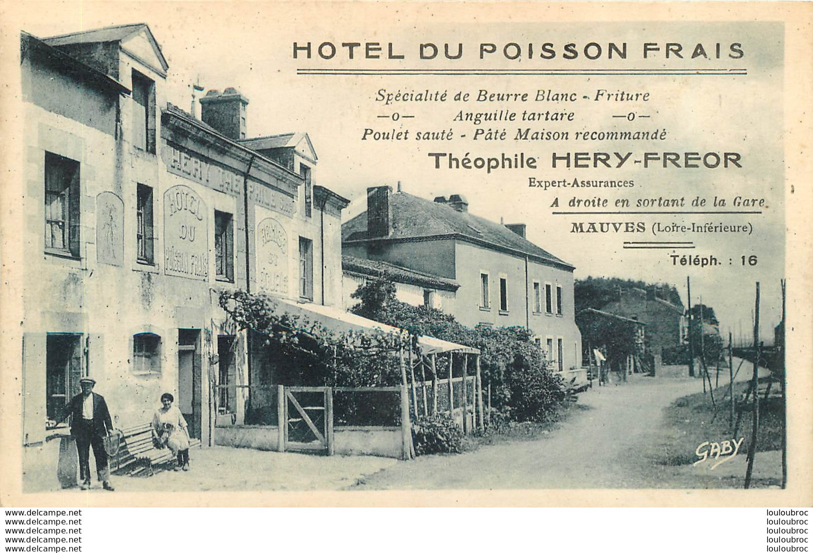 MAUVES SUR LOIRE  HOTEL DU POISSON FRAIS THEOPHILE HERY-FREOR - Mauves-sur-Loire