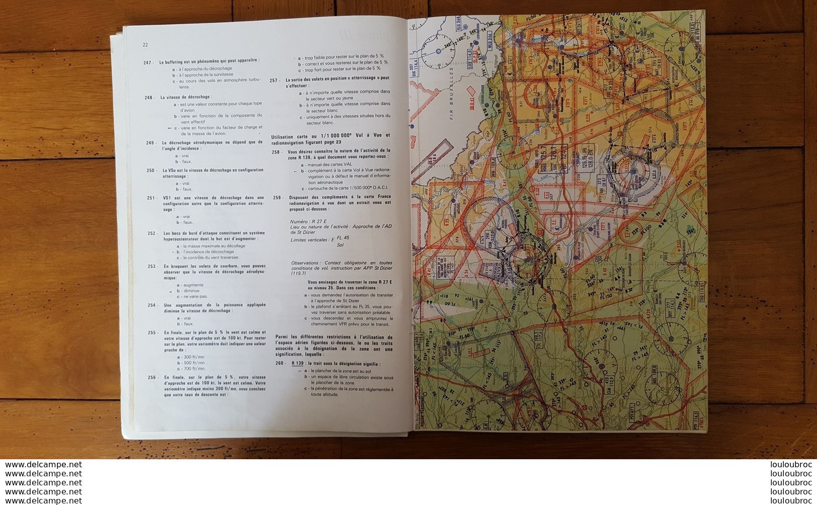 QUESTIONS D'EXAMEN PILOTE PRIVE AVION AVEC LES REPONSES  CEPAD 1981 LIVRET DE 60 PAGES  30 X 21 CM - AeroAirplanes