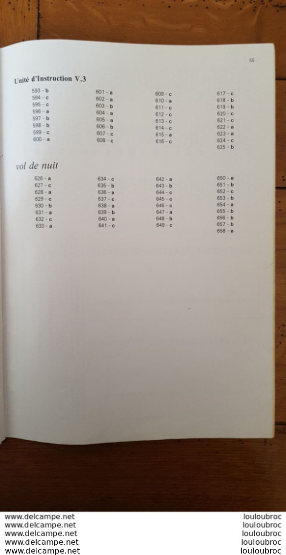 QUESTIONS D'EXAMEN PILOTE PRIVE AVION AVEC LES REPONSES  CEPAD 1981 LIVRET DE 60 PAGES  30 X 21 CM