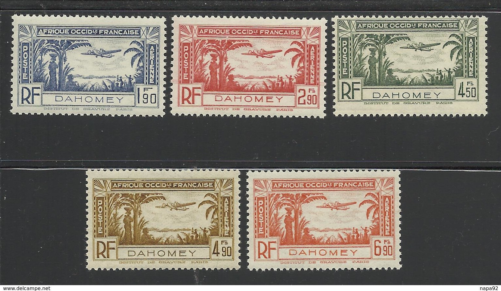 DAHOMEY 1941 - YT PA 1/5** - Neufs