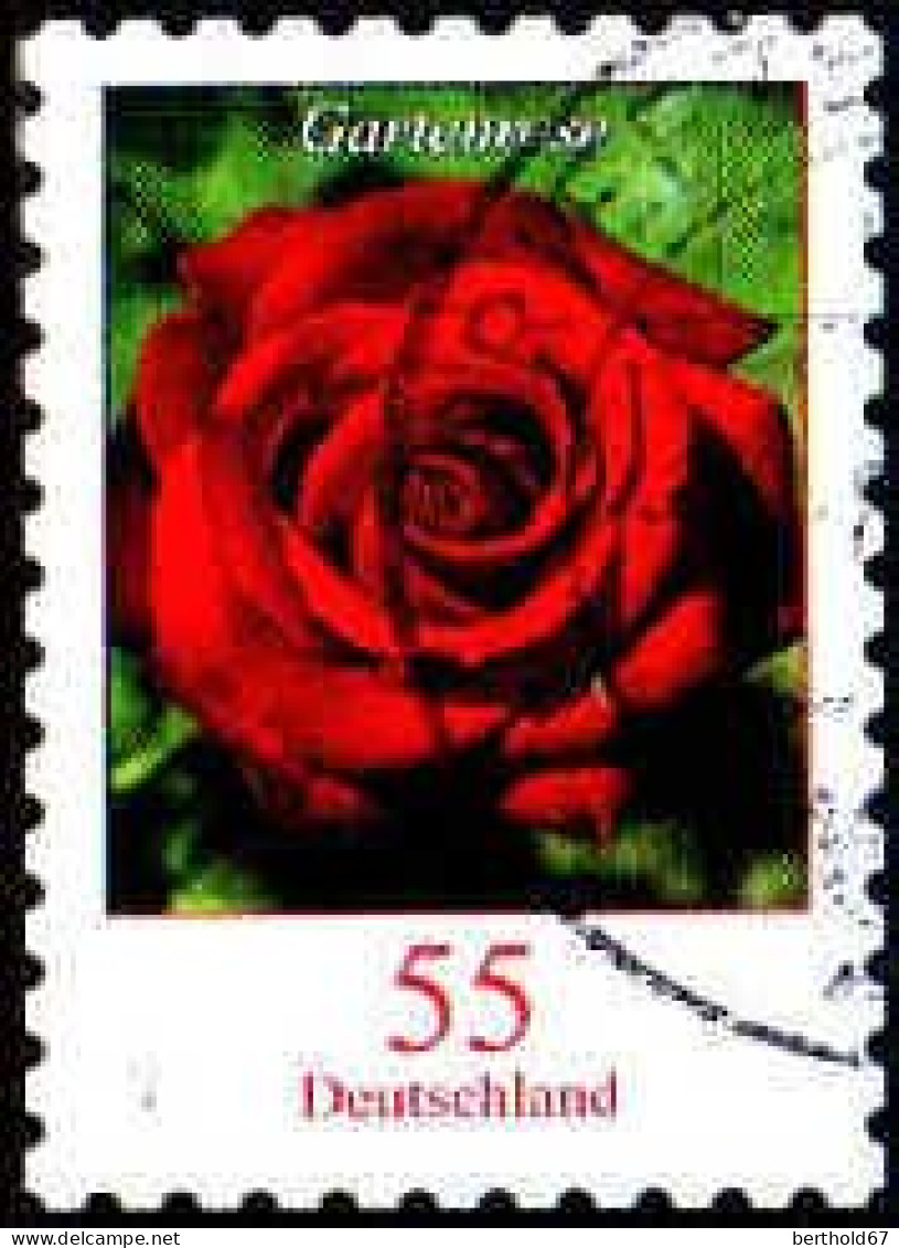 RFA Poste Obl Yv:2495 Mi:2675 Gartenrose (Beau Cachet Rond) (Thème) - Rose
