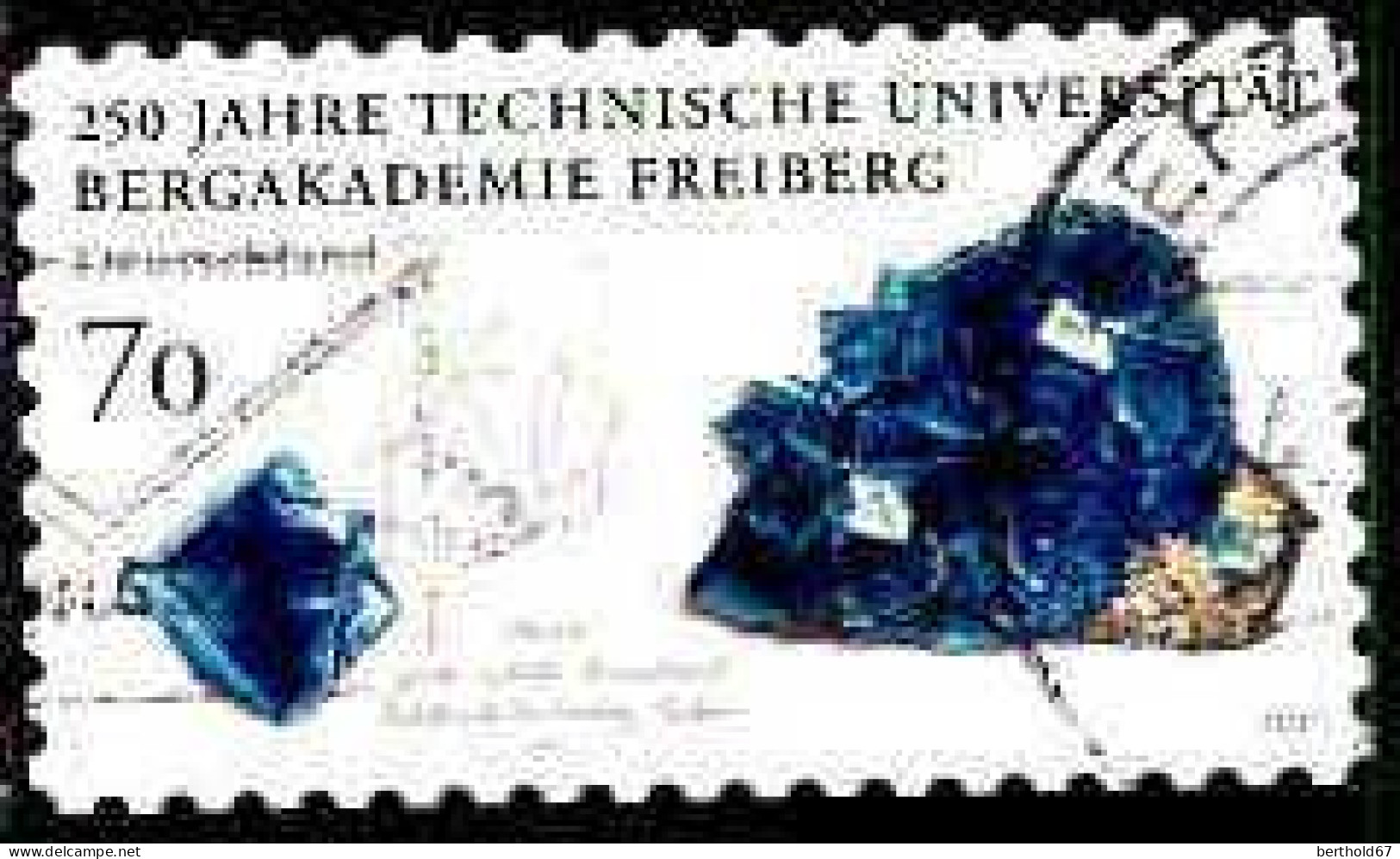RFA Poste Obl Yv:2999 Mi:3198 Technische Universität Bergakademische Freiburg (Beau Cachet Rond) (Thème) - Mineralien