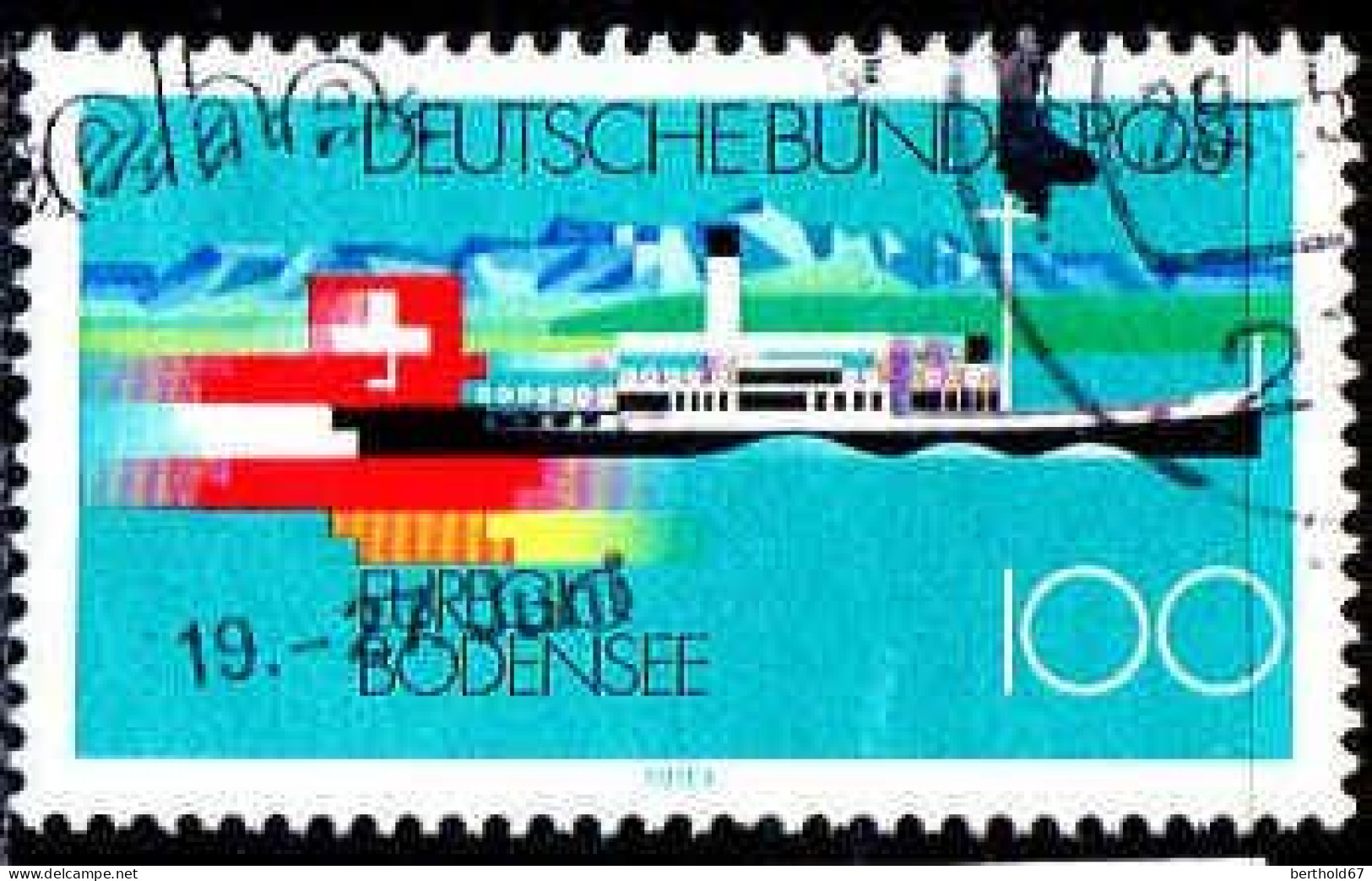 RFA Poste Obl Yv:1509 Mi:1678 Euregio Bodensee (cachet Rond) (Thème) - Schiffe
