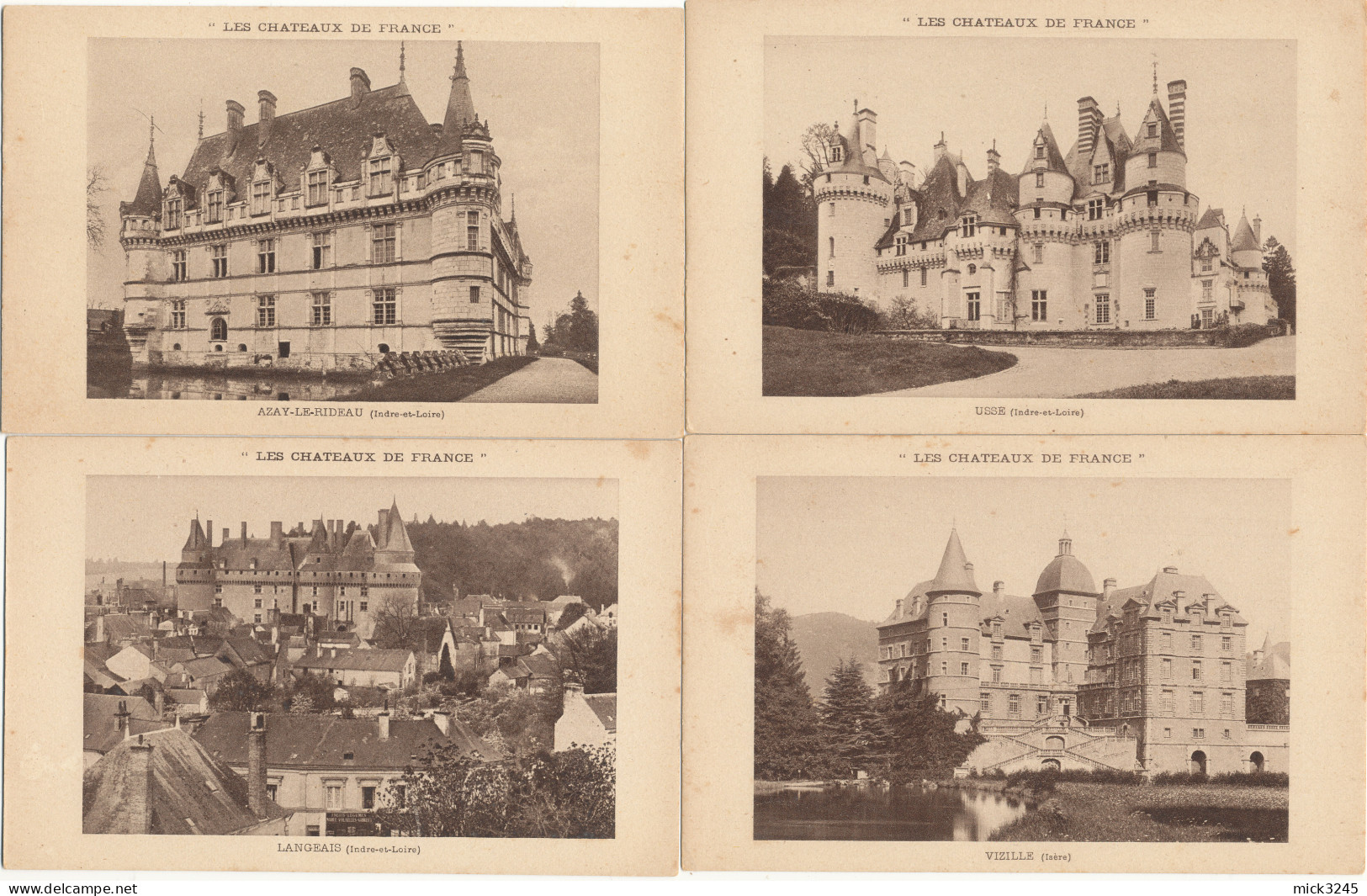 Lot De 17 Cartes "Les Châteaux De France" - Verzamelingen & Kavels