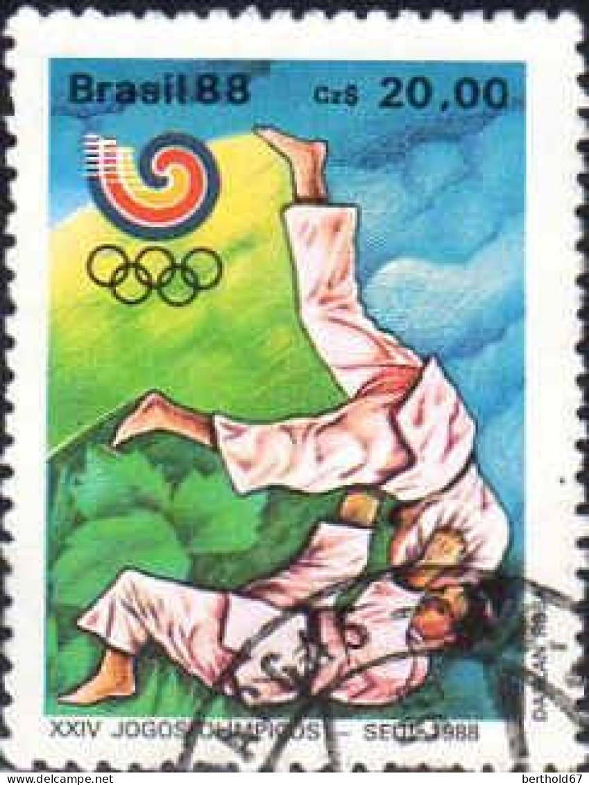 Brésil Poste Obl Yv:1879 Mi:2258 Jogos Olimpicos Seoul Judo (Beau Cachet Rond) - Oblitérés