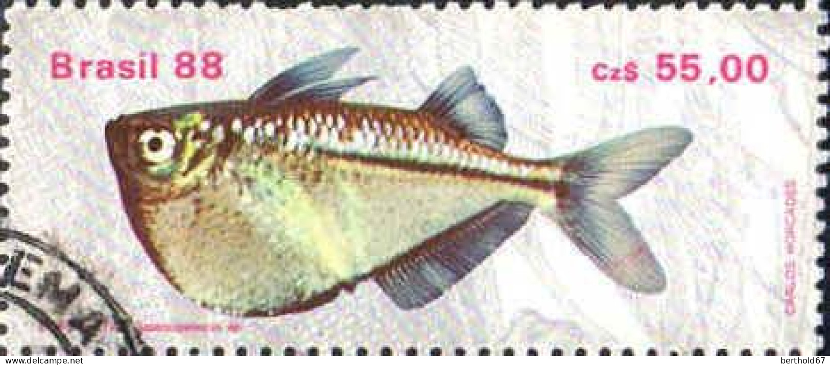 Brésil Poste Obl Yv:1896/1897 Pisciculture & Aquariophilie (Beau Cachet Rond) 1896 Dents Courtes - Usados